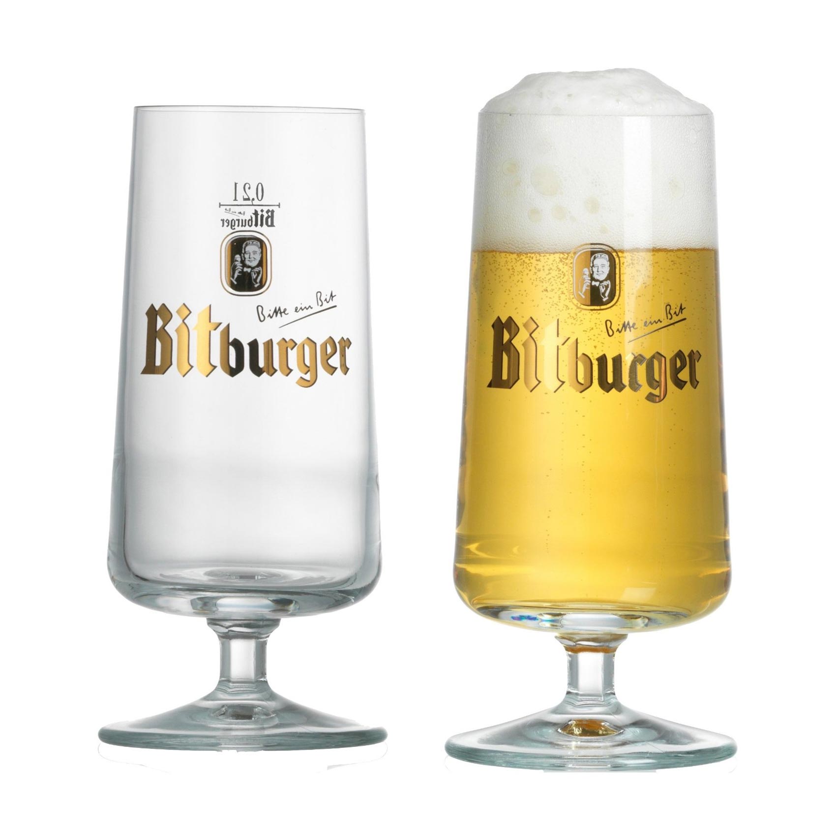 CocktailGläser Bitburger Biergläser 0.2l 2er Set mit Logo