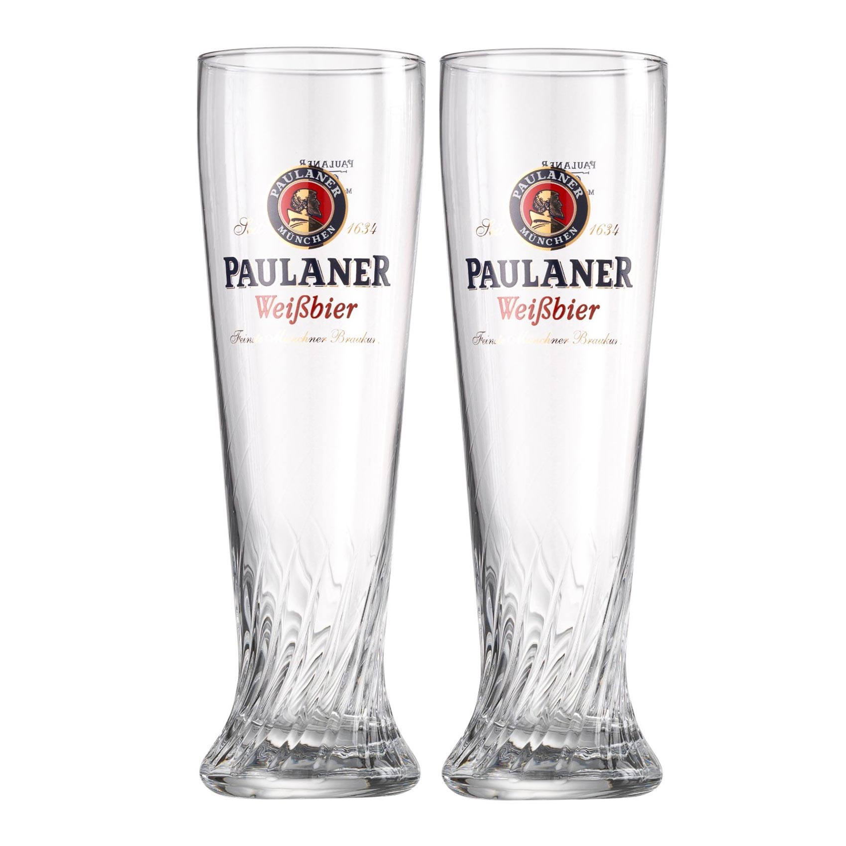 Weizenbierglas Paulaner 0.5l - 2er Set Biergläser mit Logo